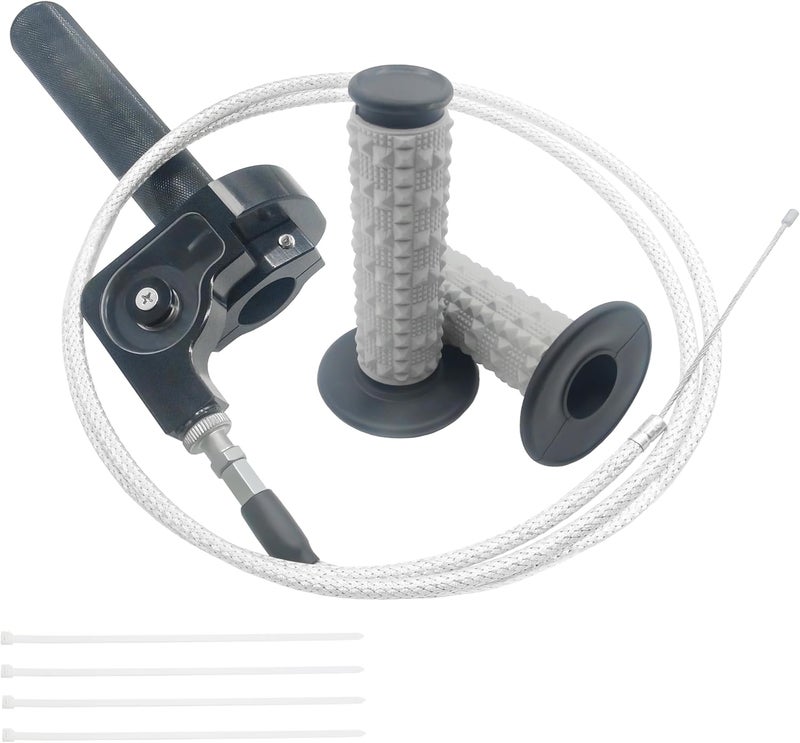 JXPANG Motorcycle Throttle Assembly,7/8" Quick Twist Throttle Grips with Throttle Cable Aluminum Alloy Universal for CRF KLX SSR TTR 110 125 150 250cc Dirt Pit Bike ATV Mini Bike - Image 1